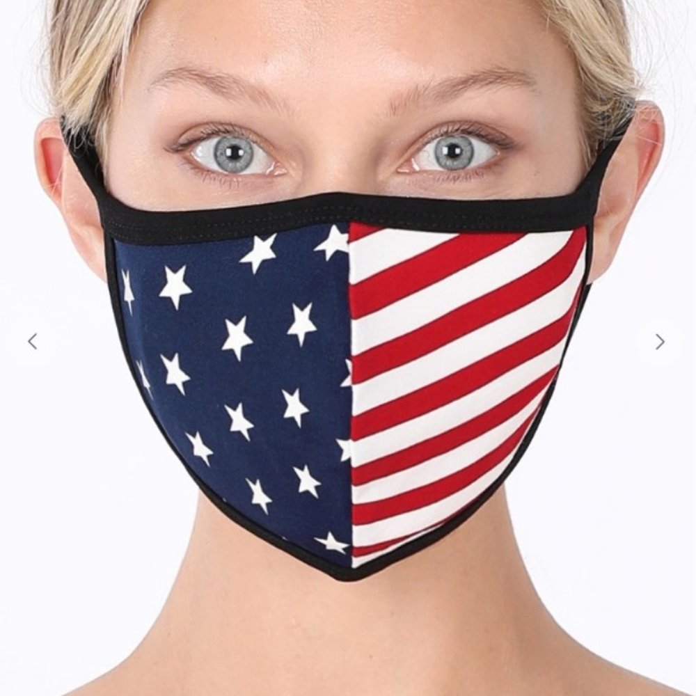 12 Pack American Flag Washable Cotton Fashion Mask